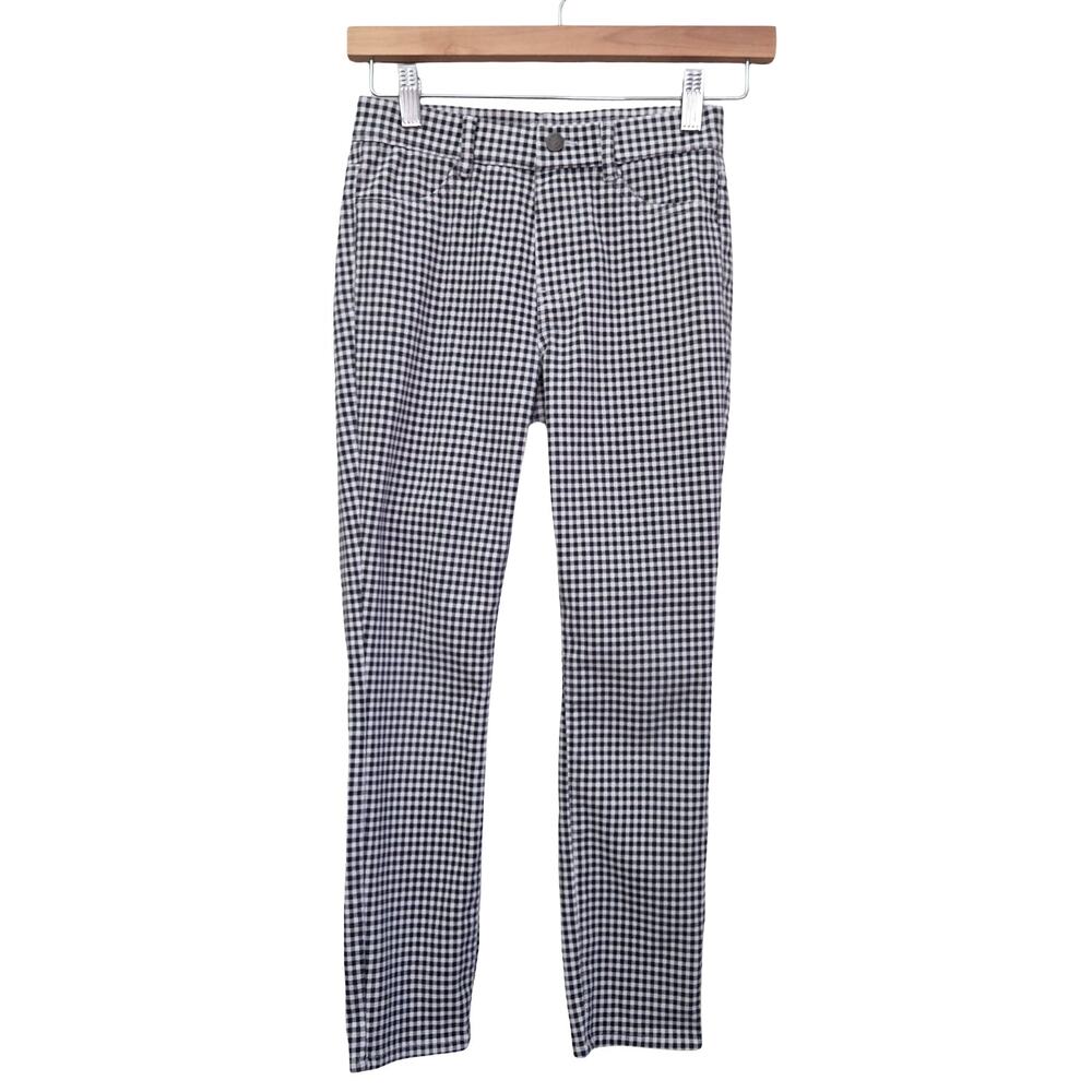 Uniqlo | Ultra Stretch Cropped Leggings Pants in Black White Gingham Check